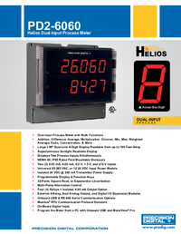Thumbnail of document Data Sheet - PD2-6060 Helios Dual Analog Input Process Meter